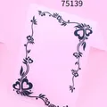 Professional DIY plastic embossing folder with elegant heart and vine frame pattern - Heart Vine Border (75139)