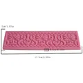 Pink silicone lace mold for fondant and chocolate cake border decoration - Plum Continuous Pattern (04092) / 17.5x5x0.4cm