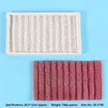 Große rechteckige Silikonform mit Strickmuster für Fondant-Tortendekoration 20,5x12cm - 50-2190-B