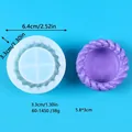 Close-up of DIY braided pattern silicone mold and purple succulent pot finished product. - Woven Pattern Mold / 60-1450