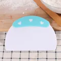 Premium blue heart plastic dough scraper and bench tool for baking and cake decorating - New Scale Style (84069-1)