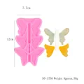 Moule papillon en silicone, outil pâtisserie rose avec mesures de 12x7,7 cm - Moule Papillon Triple Rectangulaire (50-1750) / 12x7.7cm / Rose