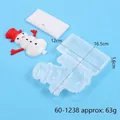 Snowman DIY resin silicone mold with dimensions for Christmas tabletop ornaments - Christmas Snowman Style (60-1238)