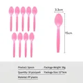 Einweglöffel aus rosa Kunststoff für Kindergeburtstage, Set mit 10 Stück pro Packung - 10-Teiliges Rosa Löffel-Set