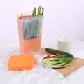 Boîte de conservation de légumes en plastique orange et transparent pour réfrigérateur - Orange