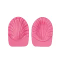 Pink shell-shaped silicone mold for fondant cake decoration and clay DIY crafts - Shell Radial Texture (50-950-A) / Pink