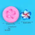 Pink silicone plumeria flower mold for resin DIY accessories and car decor - Hibiscus Style (50-3525-A)