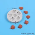 Cartoon animal silicone mold for DIY chocolate and resin crafts 6.8cm diameter - 50-3149 Gray