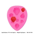 Rosa Silikonform in Erdbeerform für DIY Fondant, Schokolade und Kerzenherstellung - Rosa 7-Loch Erdbeere (50-1978-A) / 7-Fach