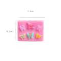 Moule papillon en silicone rose pour pâtisserie DIY, fondant au chocolat et gâteaux - 6 Papillons Assortis (50-1788) / 7.5x6.1CM / Rose