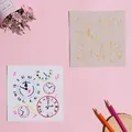 Torten-Schablonen-Set mit Zifferblatt-Design für kreative Backdekorationen und DIY - Zifferblattmuster (03126) / Zweiteiliges Set