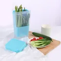 Boîte de conservation de légumes en plastique bleu transparent pour le réfrigérateur - Bleu