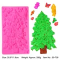 Christmas tree silicone cake mold for DIY chocolate and cookie decoration in pink - Christmas Elements Set (50-739-A) / 20.9*11.9cm / Pink