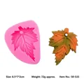Maple leaf silicone mold for DIY aromatherapy gypsum and fondant crafts - Maple Leaf (50-533) / 8.5x7x2cm / Pink