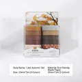 Autumn themed washi tape set with 10 rolls of eco-friendly paper for journaling - Silent Autumn