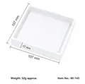 Square white silicone coaster resin mold with detailed size measurements 107x107x17mm - Square Style (60-143)