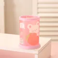 Joli porte-crayon rose dessin animé avec ours fraise pour un bureau bien rangé - Lapin Fraise