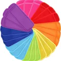 Set of colorful neoprene ice pop sleeves in rainbow colors for cold treats insulation - Multicolor