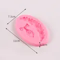 Stampo in silicone rosa con rose e tulipani per decorazione torte e cioccolato fai-da-te - 50-1630-A (11x7.1x1.1cm)