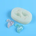 DIY swan mermaid wing silicone mold for resin craft 8.5x5.8x1.8cm 25g blue background - Swan Pair Style (60-1183)