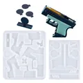 DIY Epoxidharz Silikonform Set zur Herstellung einer Gummiband Spielzeugpistole Modell - 60-812