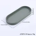 Durable sage green oval silicone tray for jewelry and bathroom soap storage, 21.5cm - Gray Green Oval (J230914-B)
