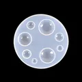 Vista dettagliata dello stampo in silicone con cavità rotonde per cabochon - Stile Rotondo Multi-foro (60-361)