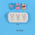 Professional cartoon bunny shaped silicone mold for DIY resin, chocolate, and plaster - 50-3120 Gray