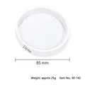 Round silicone coaster mold for DIY resin crafts, 85mm diameter, translucent finish - Small Round Style (60-142)