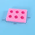 Stampo in silicone rosa a 6 cavità per fiori di rosa fondant e cioccolato 13cm - 50-2231-A (13x9.4x2.2cm)