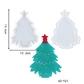 Large Christmas tree silicone mold for DIY resin crafts, dimensions 16.6cm x 12.2cm - Christmas Tree Style (60-921)