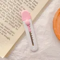 Mini candy-colored pink and white retractable utility knife for box opening and stationery - Pink + White