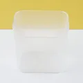 Square translucent frosted plastic desktop storage box for stationery and makeup tools - Clear