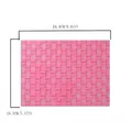 Pink rectangle silicone lace fondant mold with woven pattern measuring 24.4 by 18.2 cm - 3D Block Texture (50-574) / 24.4x18.2cm