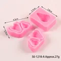 Rosa Erdbeere Silikonform-Set für DIY Fondant Schokolade und Duftkerzen Herstellung - Rosa Erdbeere 3-teiliges Set (50-1218-A)