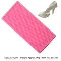 Large pink lace texture silicone fondant baking mold for DIY wedding cake decoration - Honeycomb Lace Decor Pad (50-786-A) / 25cm x 10cm x 0.5cm / Pink