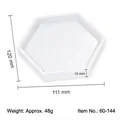 Detailed dimensions of hexagon silicone mold for DIY resin coaster craft project - Hexagon Style (60-144)