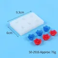 Stampo in silicone a 6 cavità per resina e decorazione torte, dimensioni 9.3x6cm - 50-2916-D (9.3x6cm)