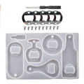 Set completo stampi in silicone per apribottiglie in resina con inserti e viti - Set Completo di Stampi e Accessori (60-678) / 1 Stampo + 4 Inserti in Metallo + Viti + Cacciavite