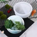 Vue détaillée du moule en silicone pour pots de succulentes et boîtes de rangement - Moule rond blanc (60-1122-D)