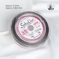 SakuLux 0,4mm σύρμα από ανοξείδωτο χάλυβα με επικάλυψη νάιλον για κατασκευή κοσμημάτων, 100m - 0.4mm (100 Μέτρα/Ρολό) / Χρώμα Ατσαλιού