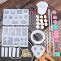 Kit completo per la creazione di gioielli in resina fai-da-te con vari stampi in silicone. - Gruppo di strumenti avanzati da 128 pezzi (83057)