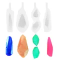 Diamond crystal resin pendant silicone mold for DIY handmade jewelry stone making - Geometric Cut Surface Mold Set