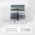 Detailed view of winter-themed washi tape set featuring specific size and material info - Frigid Winter