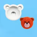 Cute cartoon bear head silicone mold for DIY chocolate biscuits and handmade clay crafts - 50-3017 Gray