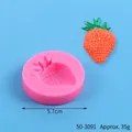 Professionelle Erdbeer-Silikonform für Fondant 5,7 cm für DIY-Schokoladenhandwerk - Rosa Einzelne Erdbeere (50-3091-A)
