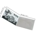 Detailed view of fondant embossing folder with rose and butterfly patterns and dimensions - Rose Large Butterfly Style (03140)