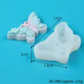 Moule en silicone en forme de papillon pour pâtisserie DIY avec dimensions 11x7,8x3cm - Moule Papillon Floral Artistique (50-3485) / 11x7.8x3cm / Blanc