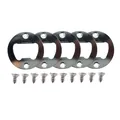 Set di 5 inserti apribottiglie rotondi in metallo con 10 viti per progetti fai-da-te in resina. - Set di Inserti in Metallo e Viti per Apribottiglie (60-677) / 5 Pezzi + 10 Viti