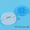 DIY snowflake silicone resin mold for coaster and desktop decor, 8.8cm diameter. - Snowflake Coaster Style (60-1421)